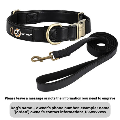 Personalized Anti-Lost Leather Dog Collar Tag