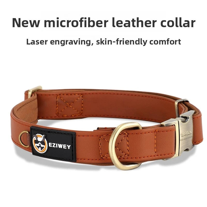 Personalized Anti-Lost Leather Dog Collar Tag